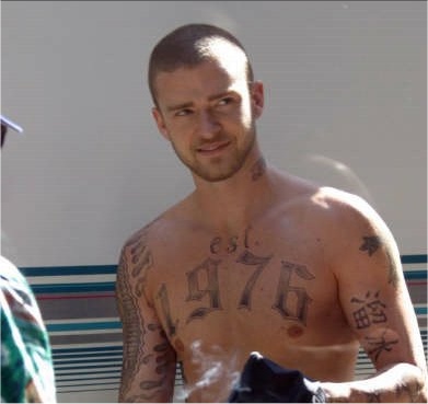 Justin Timberlake Movie Alpha Dog Temporary Chest Tattoos